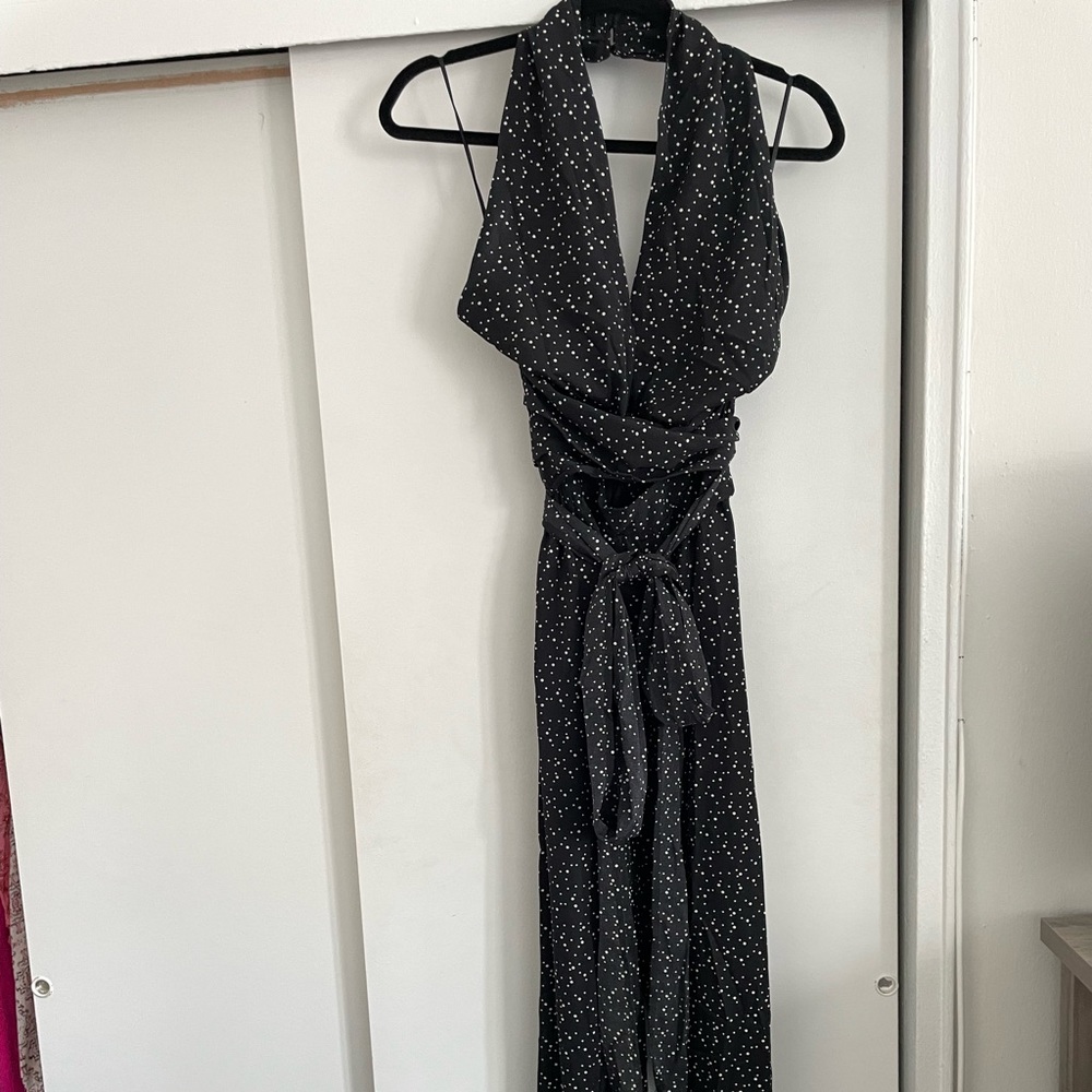 Parallel Lines Black Polka Dot Jumpsuit